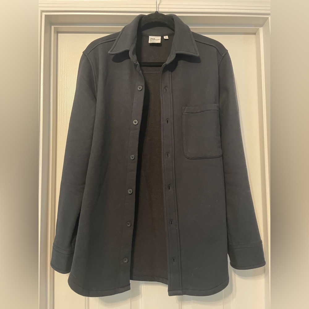 TNA Black Sweatshirt Jacket or Shacket Relaxed Fit
